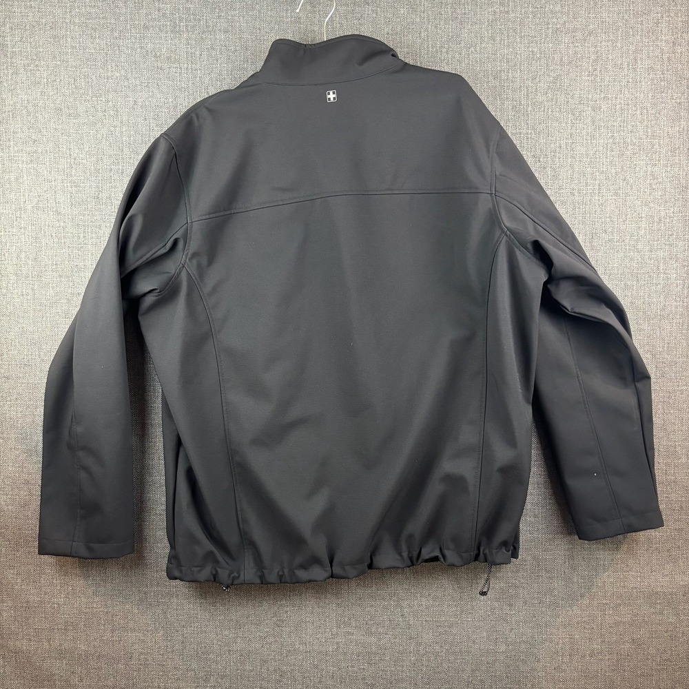 SwissTech Jacket Mens 2XL Black Softshell Full Zip Outdoor‎ Windbreaker Coat - Picture 5 of 6